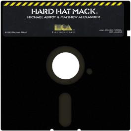 Cartridge artwork for Hard Hat Mack on the Atari 8-bit.