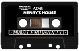 Cartridge artwork for Henry's House on the Atari 8-bit.