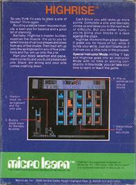 Cartridge artwork for High Rise on the Atari 8-bit.