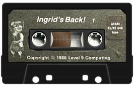 Cartridge artwork for Ingrid's Back! on the Atari 8-bit.