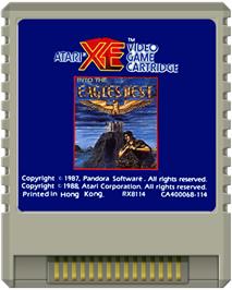 Cartridge artwork for Into the Eagle's Nest on the Atari 8-bit.