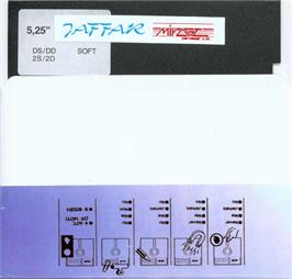 Cartridge artwork for Jaffar on the Atari 8-bit.