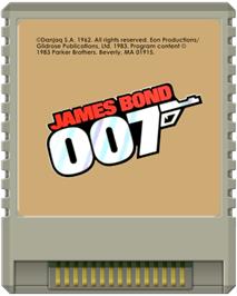 Cartridge artwork for James Bond 007 on the Atari 8-bit.
