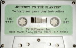 Cartridge artwork for Journey to the Planets on the Atari 8-bit.