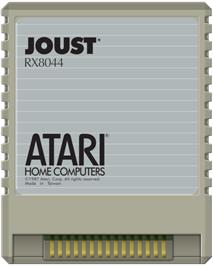 Cartridge artwork for Joust on the Atari 8-bit.