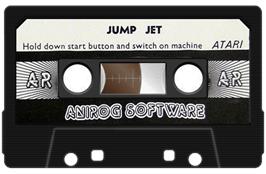 Cartridge artwork for Jump Jet on the Atari 8-bit.