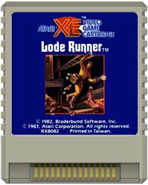 Cartridge artwork for Lode Runner on the Atari 8-bit.