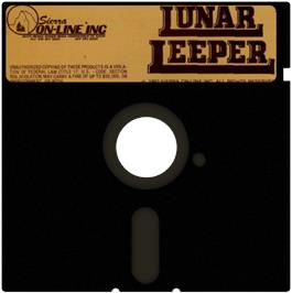 Cartridge artwork for Lunar Leeper on the Atari 8-bit.