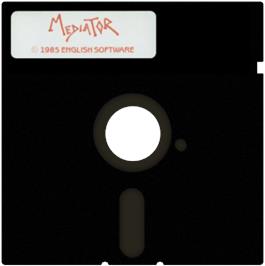 Cartridge artwork for Mediator on the Atari 8-bit.