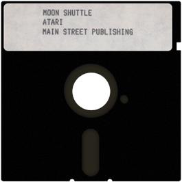 Cartridge artwork for Moon Shuttle on the Atari 8-bit.