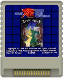 Cartridge artwork for Necromancer on the Atari 8-bit.