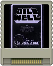 Cartridge artwork for Oil's Well on the Atari 8-bit.