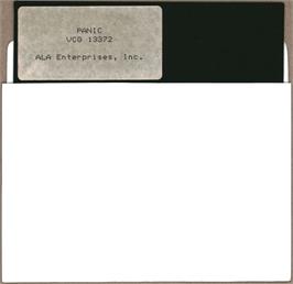 Cartridge artwork for Panic on the Atari 8-bit.