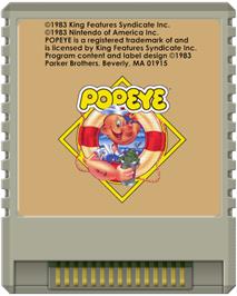 Cartridge artwork for Popeye on the Atari 8-bit.