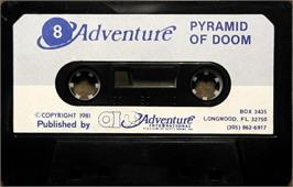Cartridge artwork for Pyramid of Doom on the Atari 8-bit.