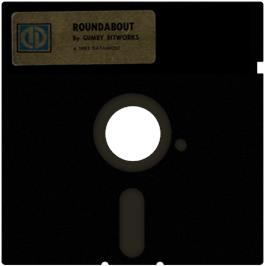 Cartridge artwork for Round About on the Atari 8-bit.