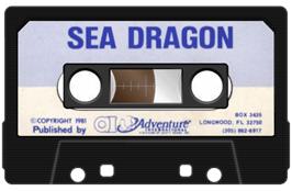 Cartridge artwork for Sea Dragon on the Atari 8-bit.