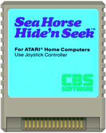 Cartridge artwork for Sea Horse Hide'n Seek on the Atari 8-bit.