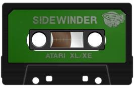 Cartridge artwork for Sidewinder on the Atari 8-bit.