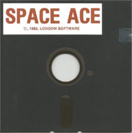 Cartridge artwork for Space Ace on the Atari 8-bit.