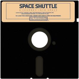 Cartridge artwork for Space Shuttle: A Journey into Space on the Atari 8-bit.