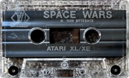 Cartridge artwork for Space Wars on the Atari 8-bit.