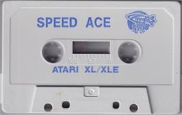 Cartridge artwork for Speed Ace on the Atari 8-bit.