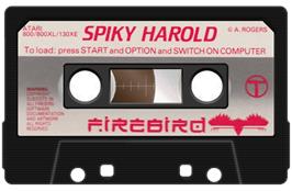 Cartridge artwork for Spiky Harold on the Atari 8-bit.