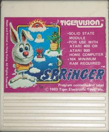 Cartridge artwork for Springer on the Atari 8-bit.