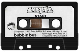 Cartridge artwork for Starquake on the Atari 8-bit.