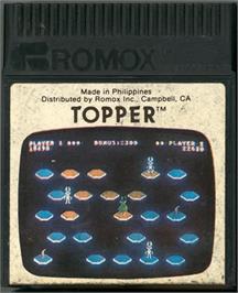 Cartridge artwork for Topper on the Atari 8-bit.