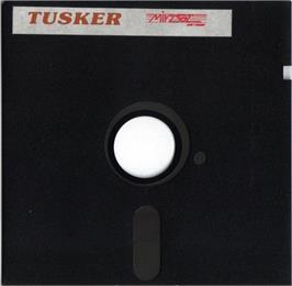 Cartridge artwork for Tusker on the Atari 8-bit.