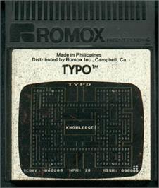 Cartridge artwork for Typo on the Atari 8-bit.