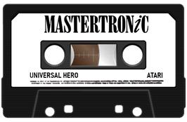 Cartridge artwork for Universal Hero on the Atari 8-bit.