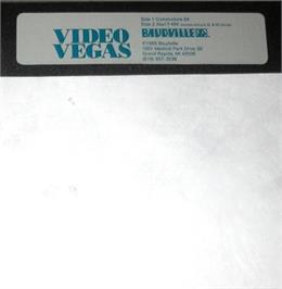 Cartridge artwork for Video Vegas on the Atari 8-bit.