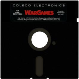 Cartridge artwork for Wargames on the Atari 8-bit.