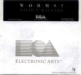 Cartridge artwork for Worms on the Atari 8-bit.