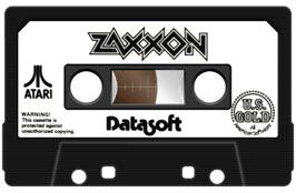 Cartridge artwork for Zaxxon on the Atari 8-bit.