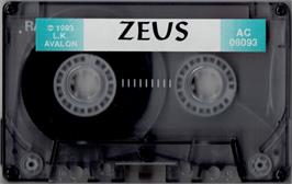 Cartridge artwork for Zeus on the Atari 8-bit.