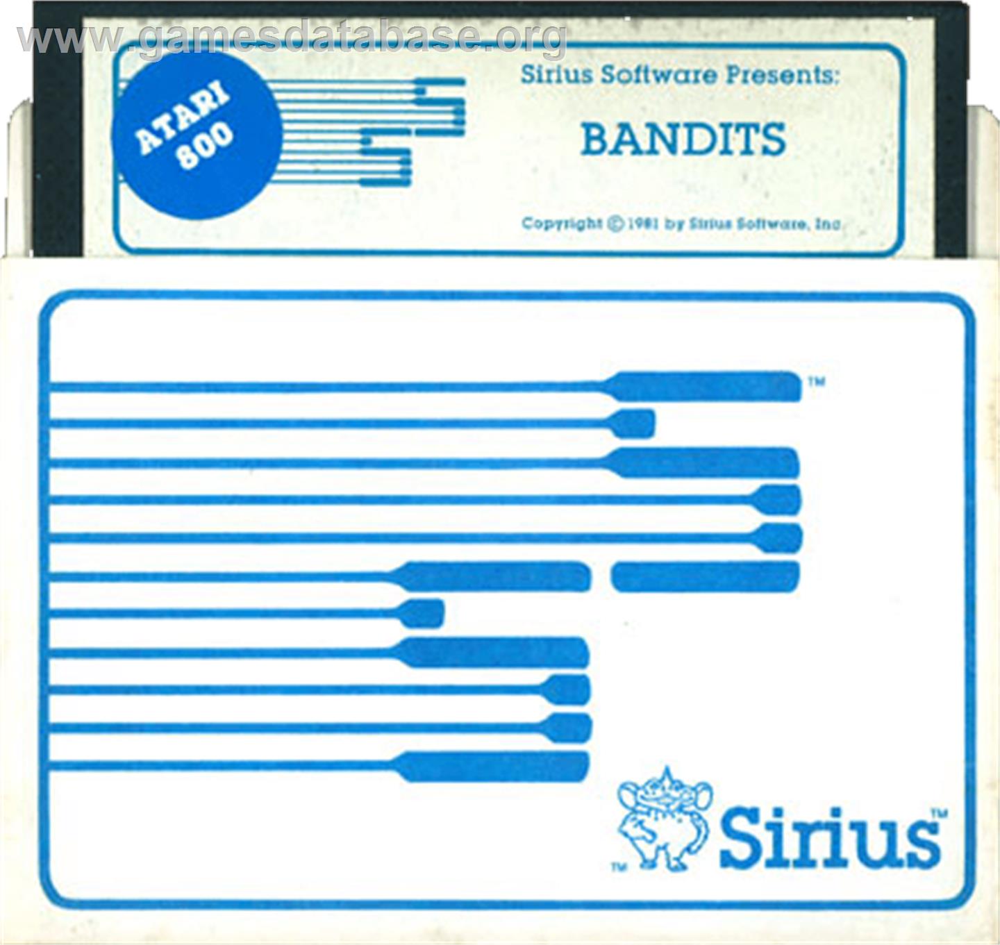 Bandits - Atari 8-bit - Artwork - Cartridge