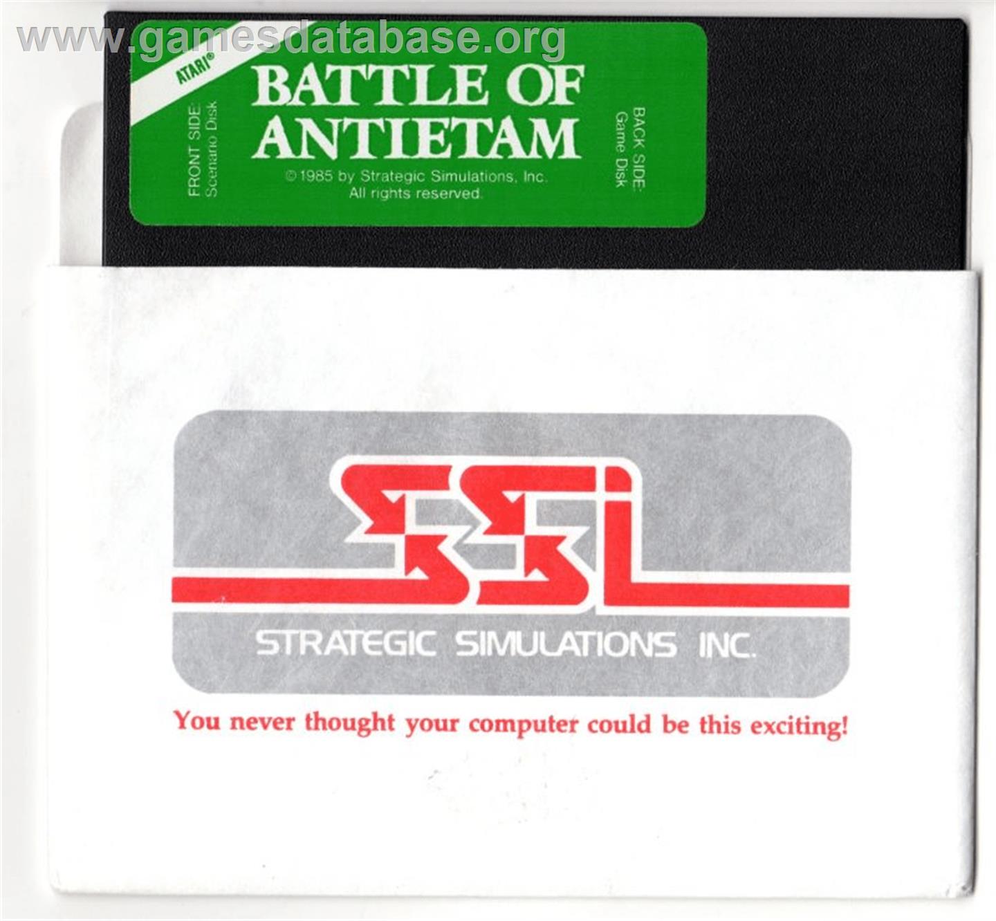 Battle of Antietam - Atari 8-bit - Artwork - Cartridge