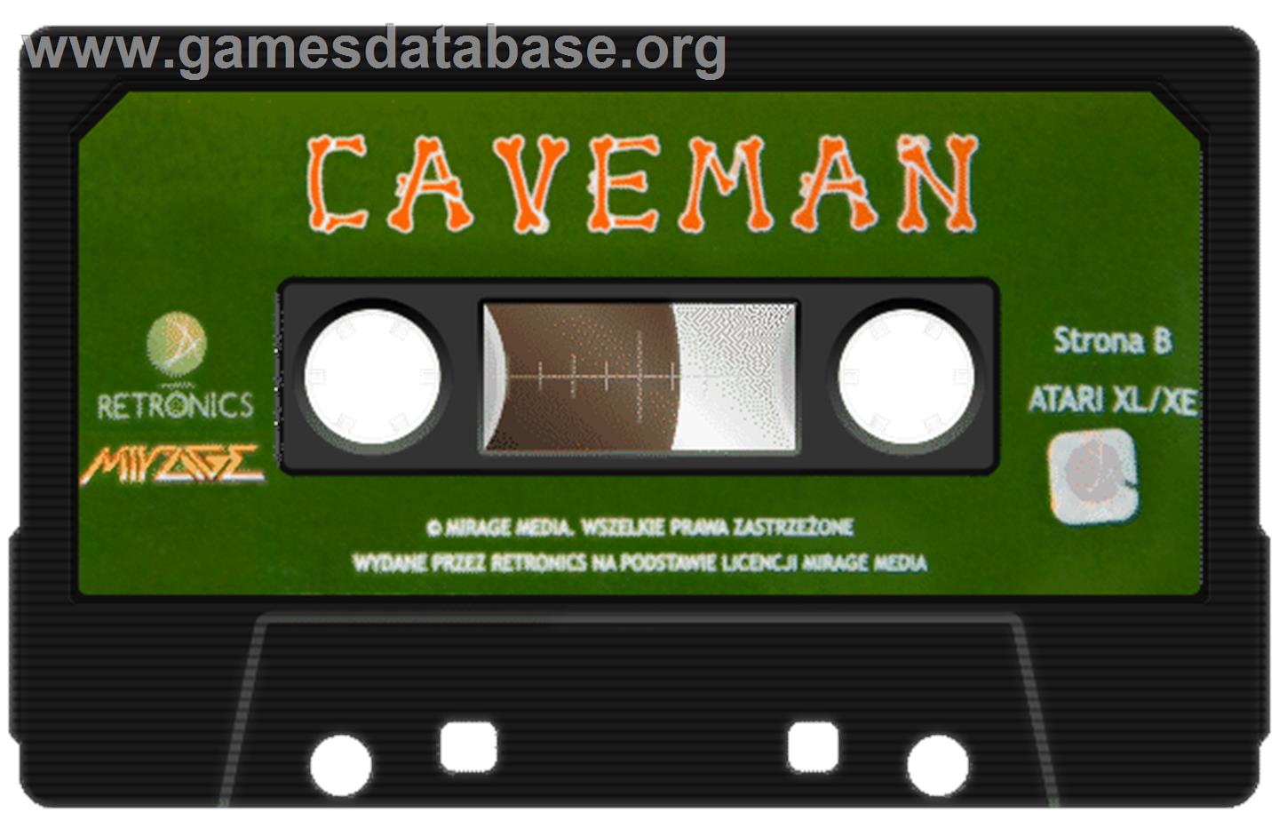 Caveman - Atari 8-bit - Artwork - Cartridge