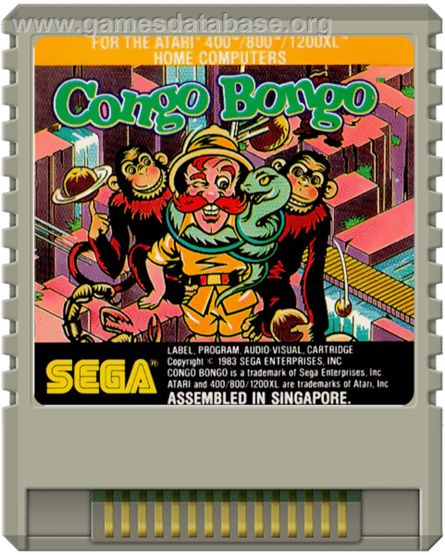 Congo Bongo - Atari 8-bit - Artwork - Cartridge