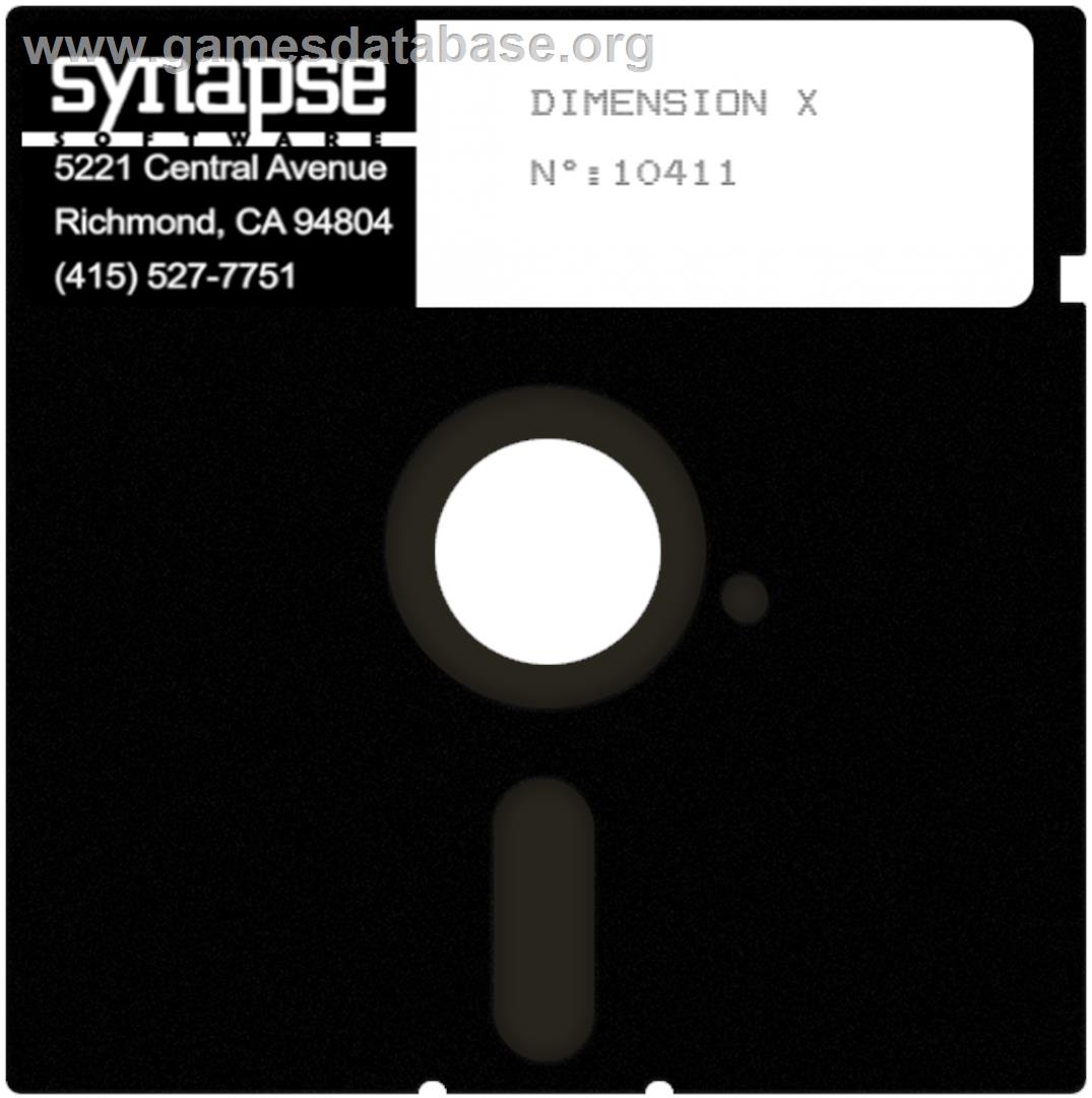 Dimension X - Atari 8-bit - Artwork - Cartridge