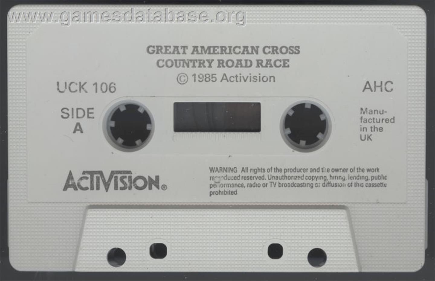 Great American Cross-Country Road Race - Atari 8-bit - Artwork - Cartridge