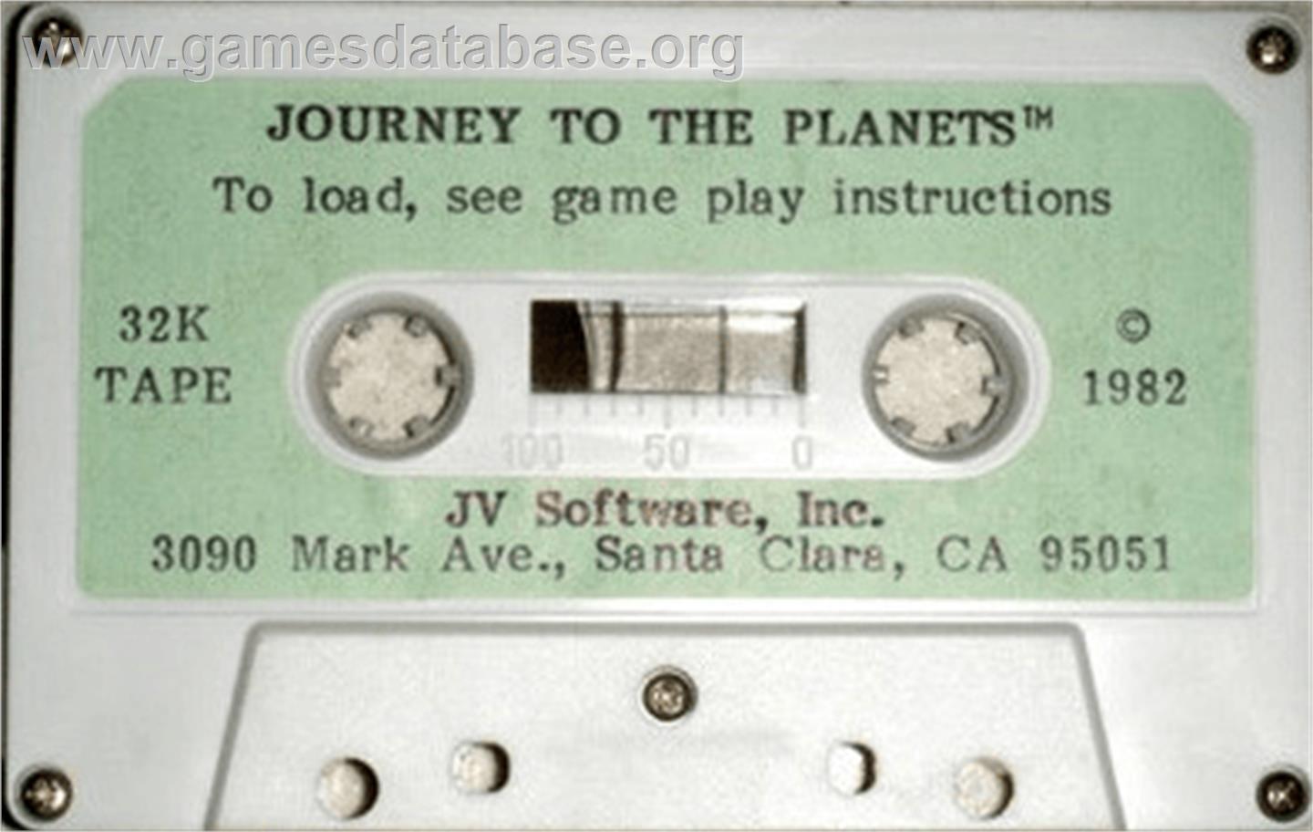 Journey to the Planets - Atari 8-bit - Artwork - Cartridge