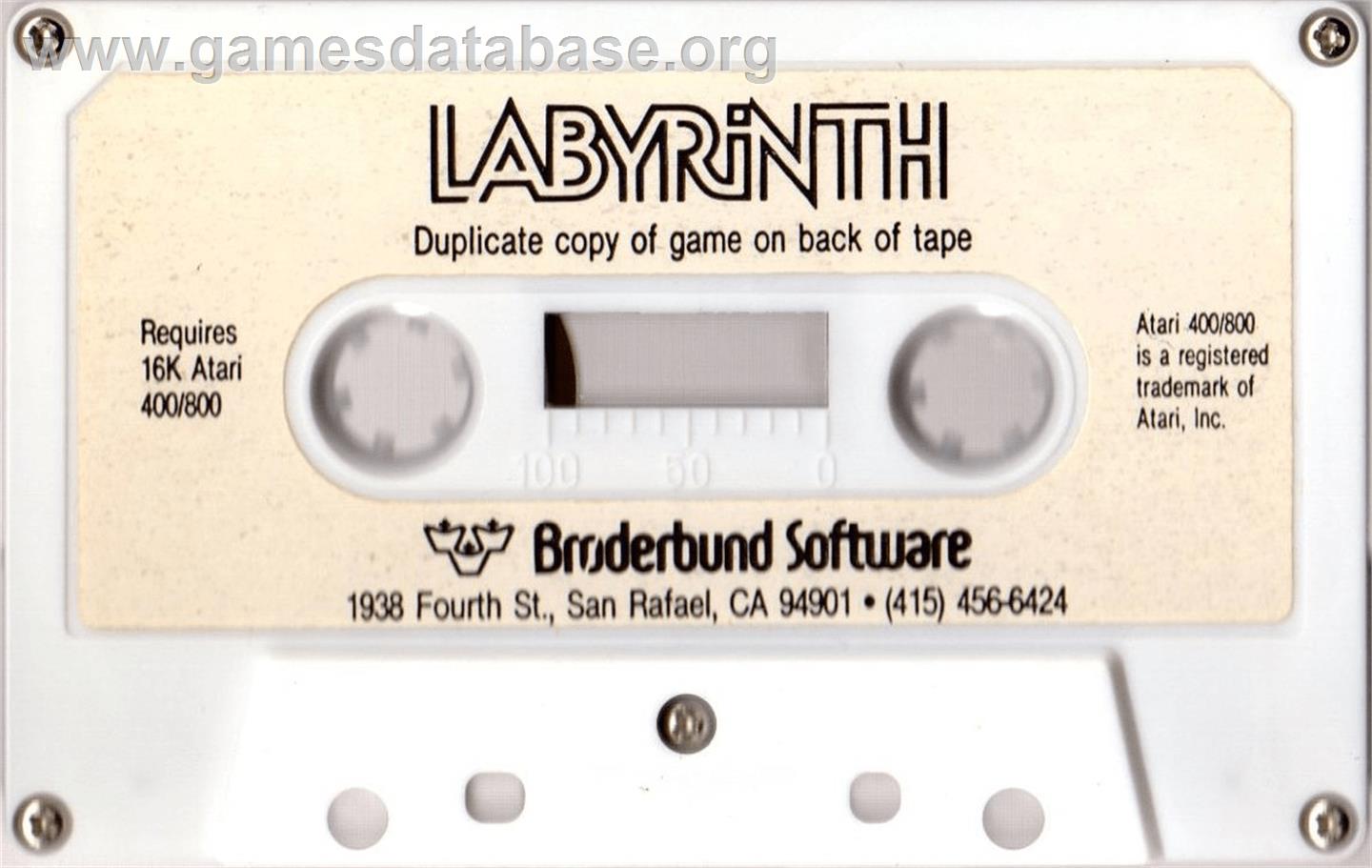Labyrinth - Atari 8-bit - Artwork - Cartridge