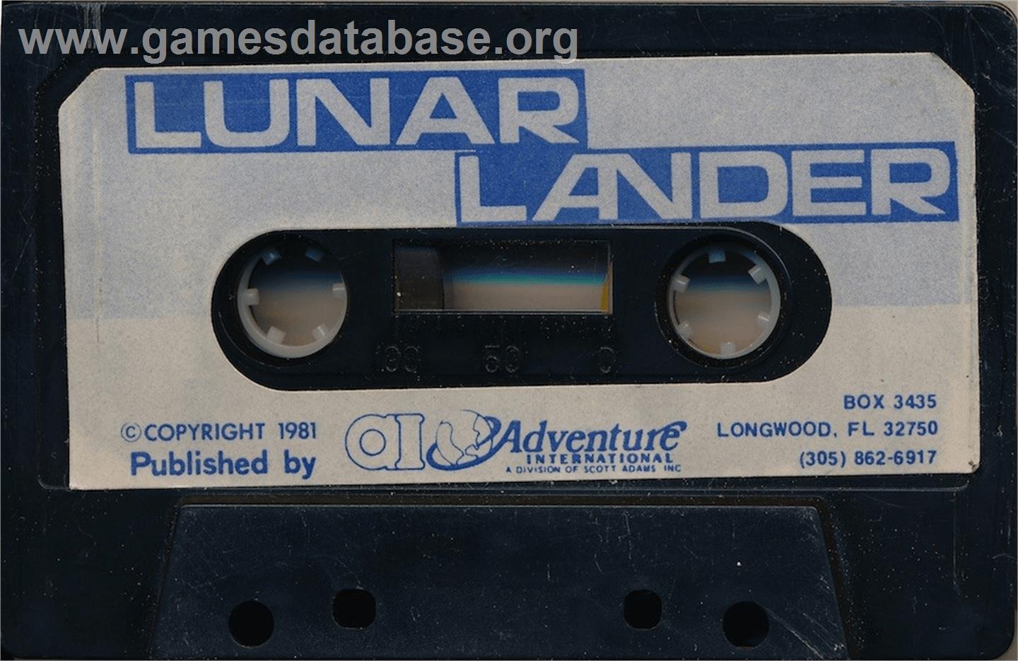 Lunar Lander - Atari 8-bit - Artwork - Cartridge