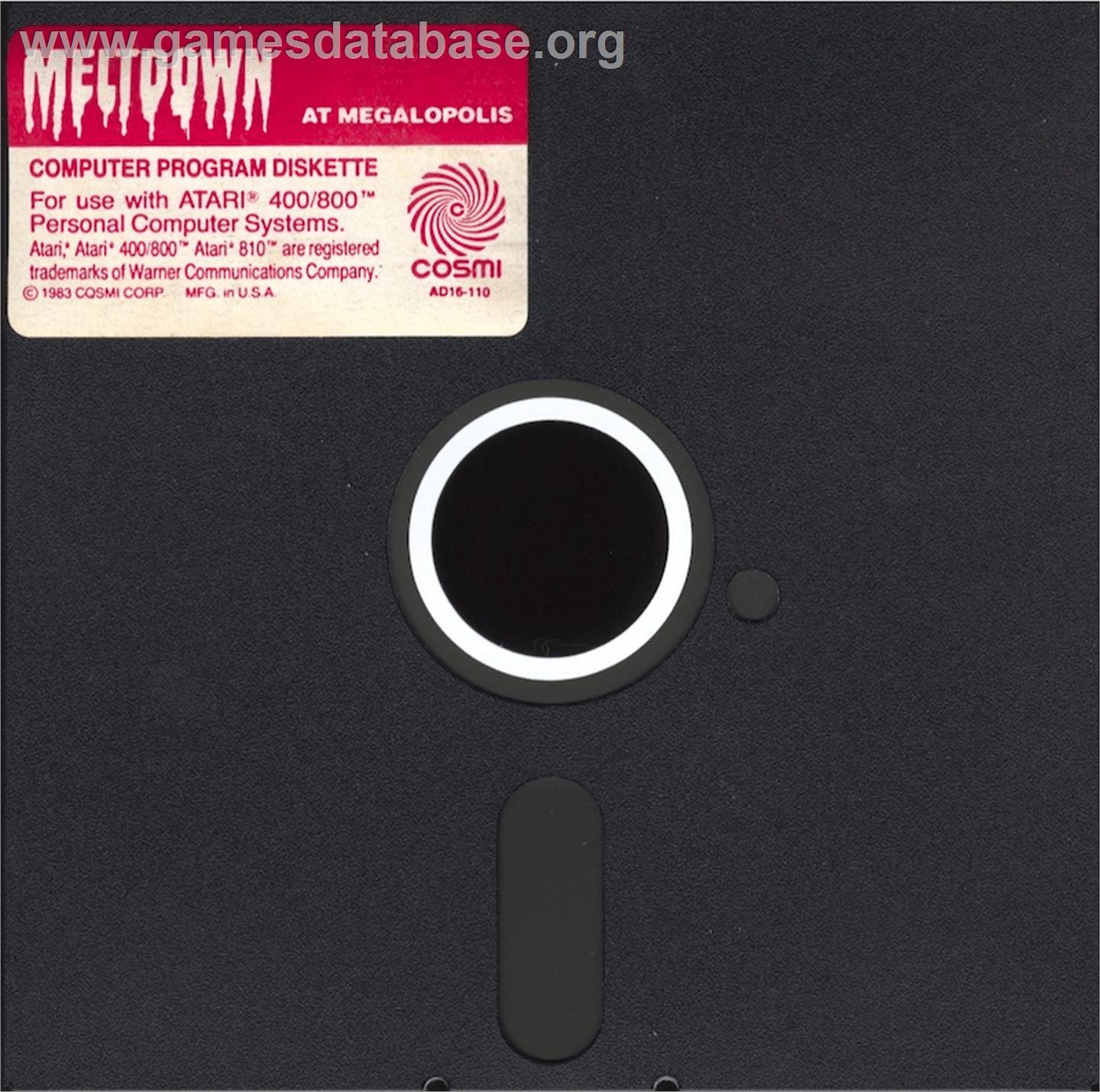 Meltdown - Atari 8-bit - Artwork - Cartridge