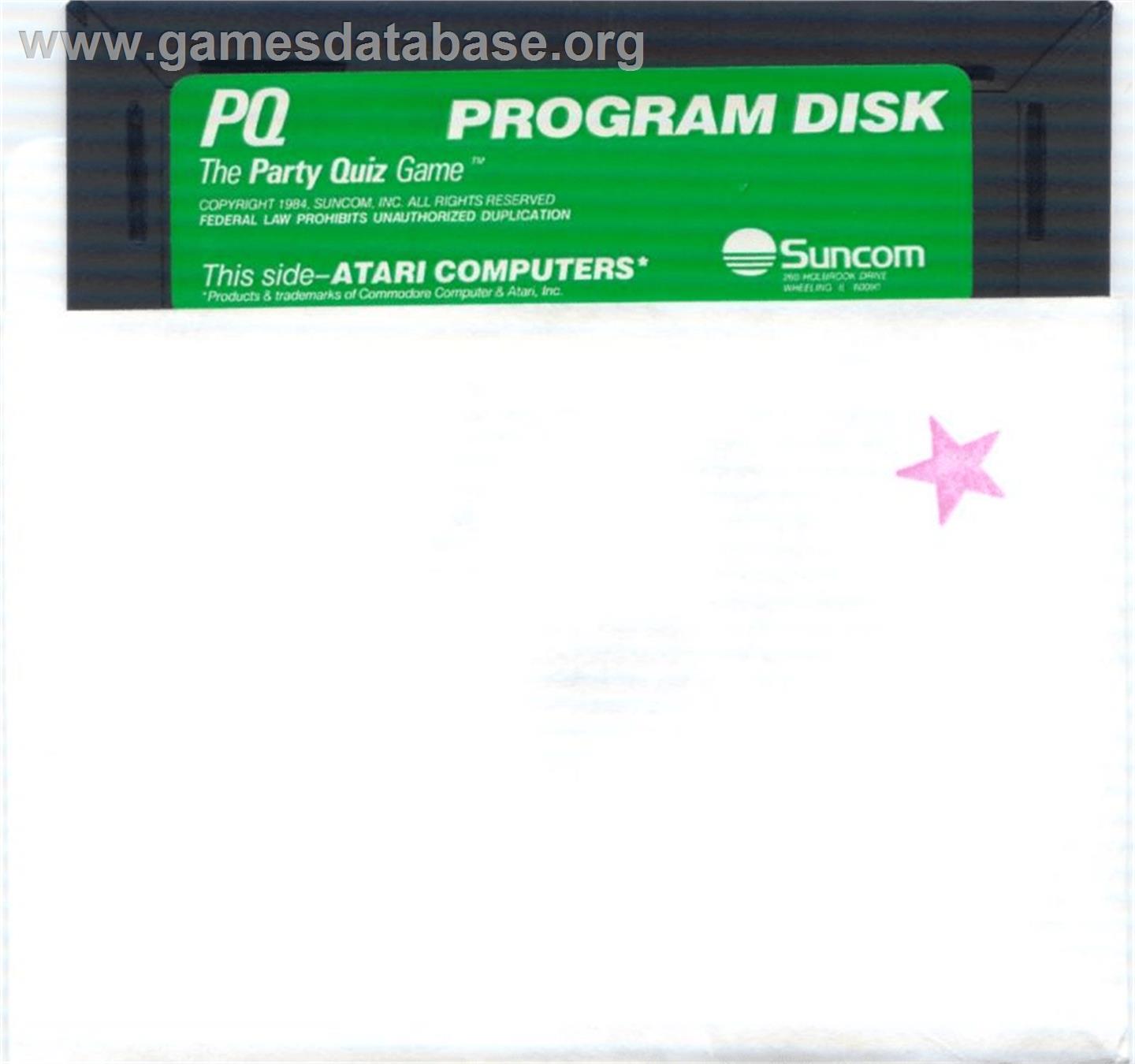 PQ: The Party Quiz Game - Atari 8-bit - Artwork - Cartridge